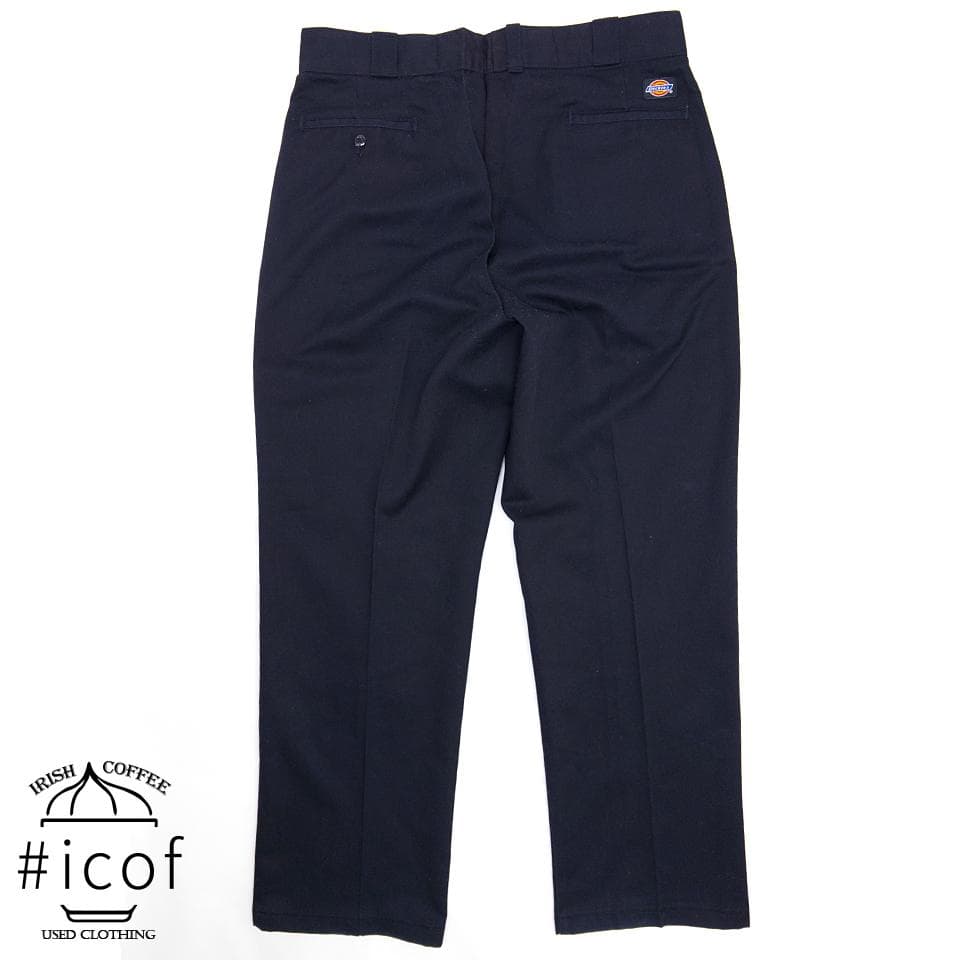 90s USA製 S874W DICKIES 34 黒 ブラック a429