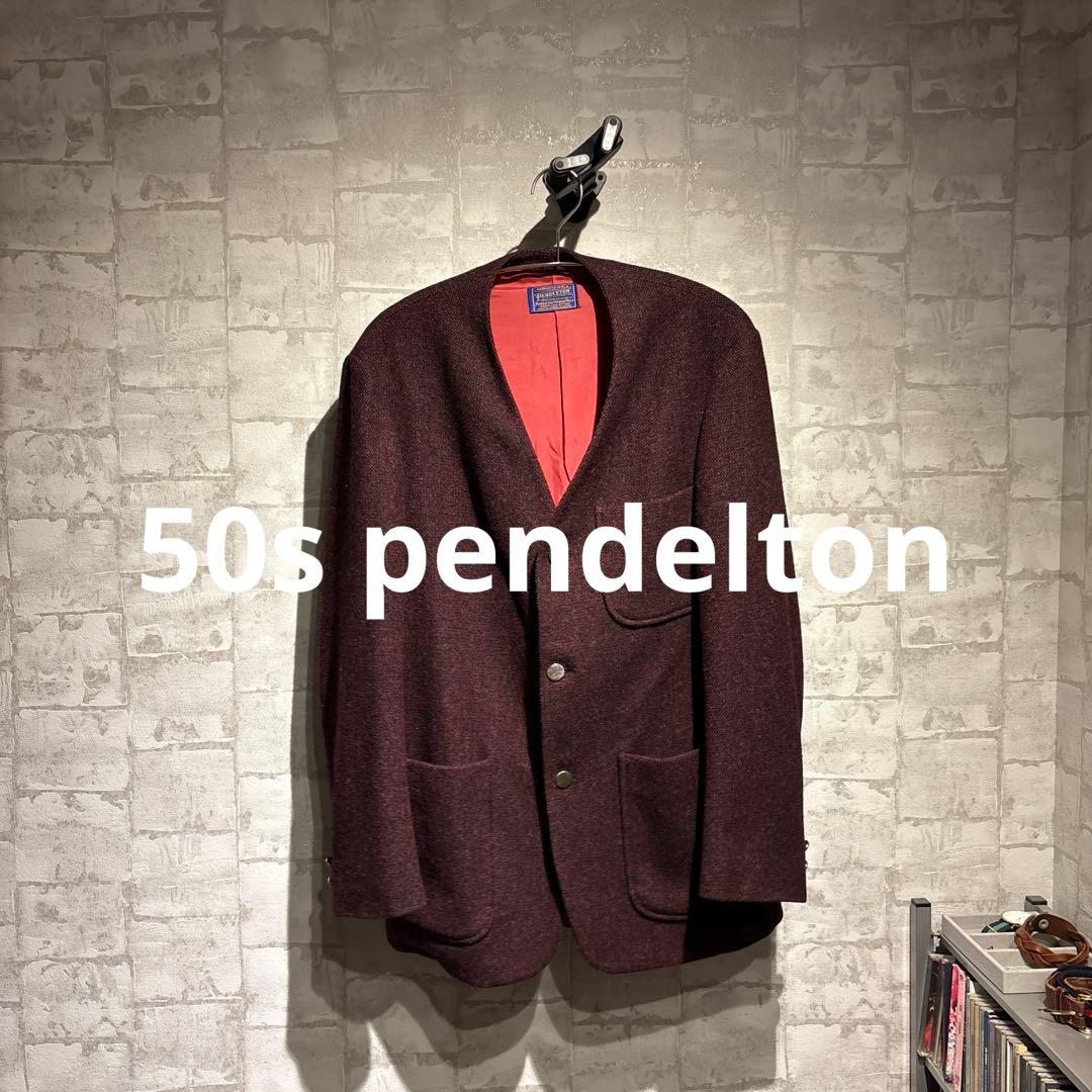 P*n様 50's PENDLETON ノーカラージャケット