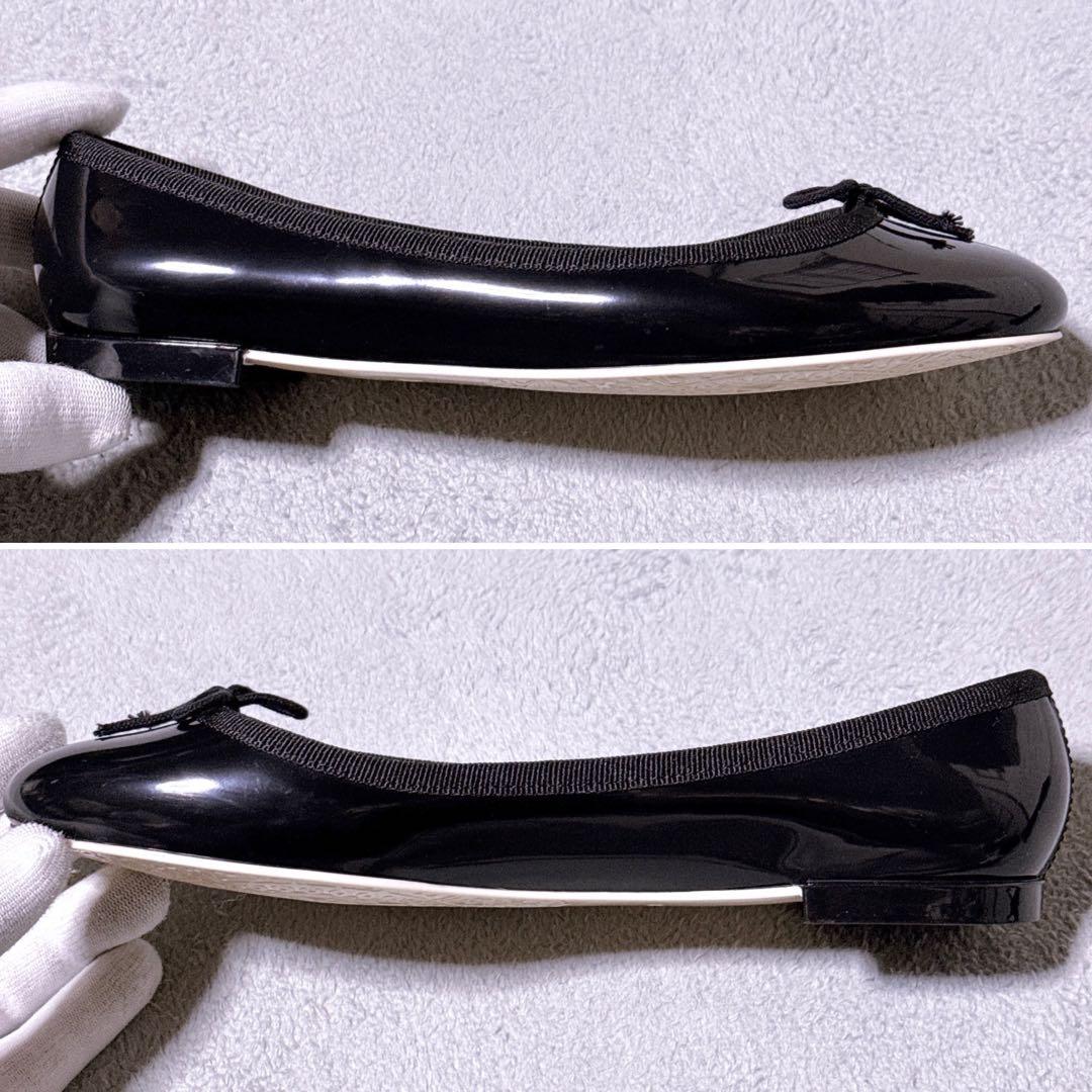 【未使用】repetto サンドリオンバレリーナ フラットシューズ リボン 黒