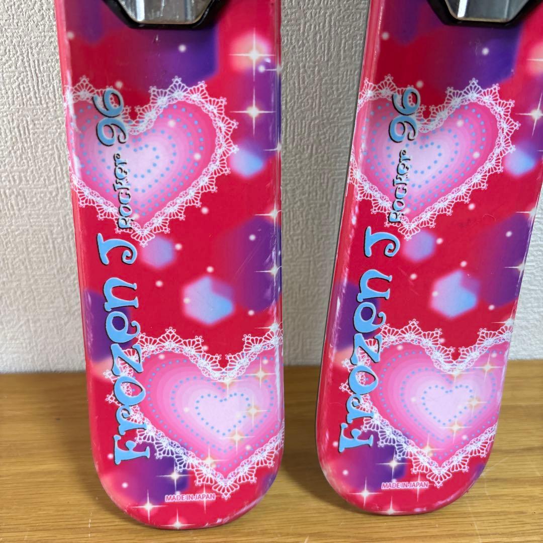 ジュニア　96cm子供　スキーセット　スキーブーツ　20-20.5cm ピンク