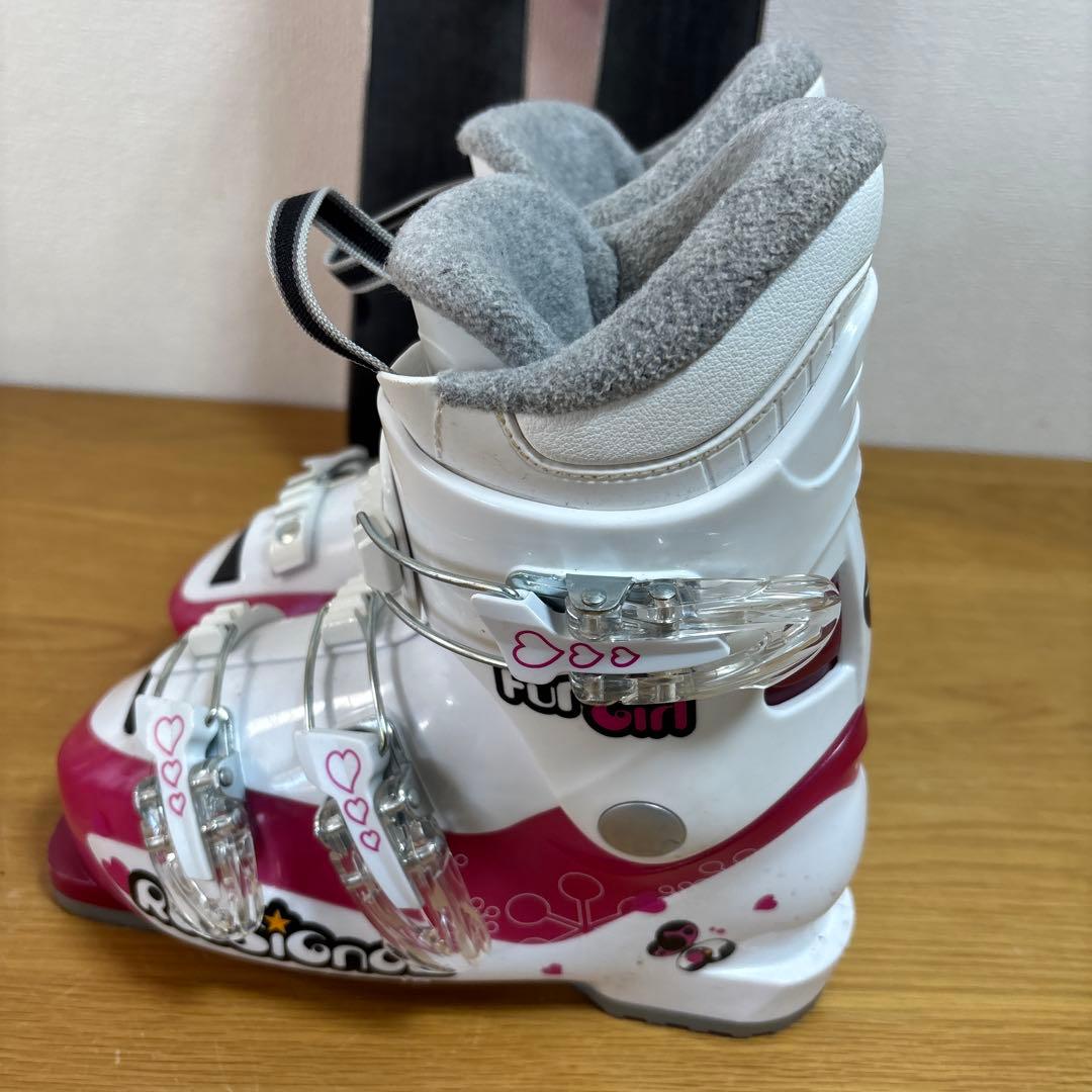ジュニア　96cm子供　スキーセット　スキーブーツ　20-20.5cm ピンク