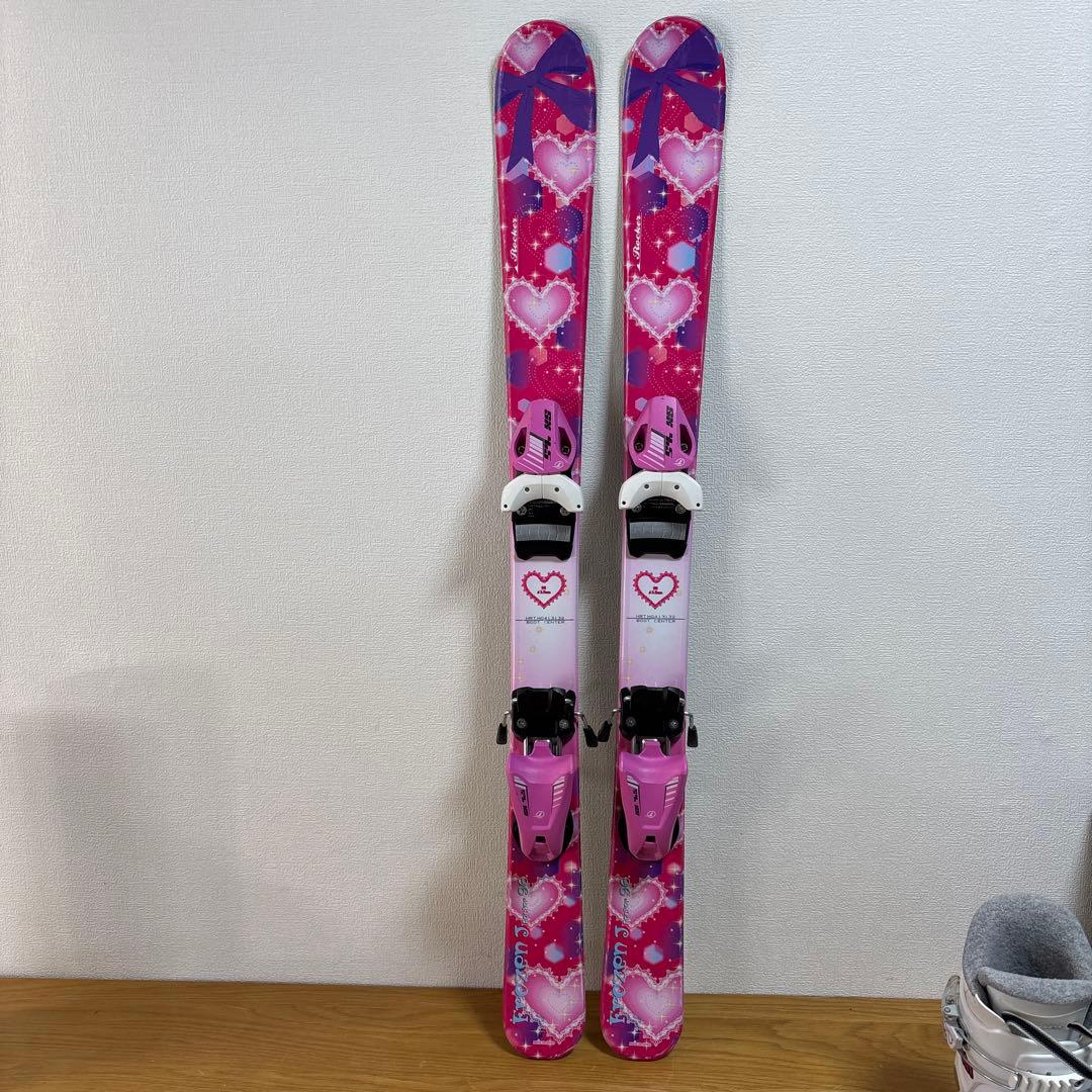 ジュニア　96cm子供　スキーセット　スキーブーツ　20-20.5cm ピンク