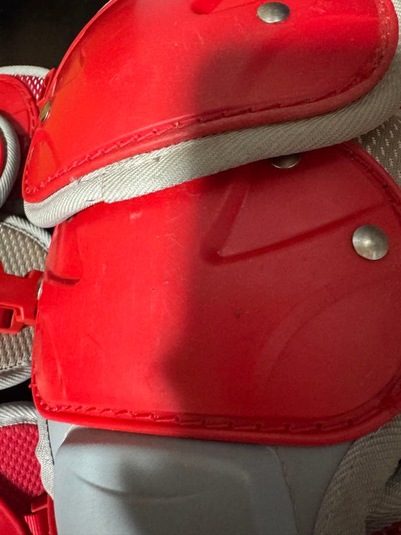 ミズノプロ　キャッチャー防具　キャッチャー　キャッチャーレガース 赤