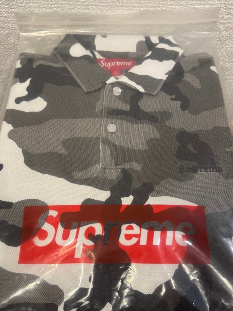 新品未使用 Supreme Washed Camo Polo S