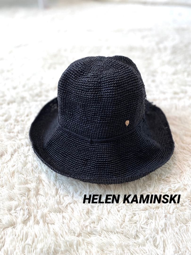 HELEN KAMINSKI ヘレンカミンスキー ラフィア ハット ブラック