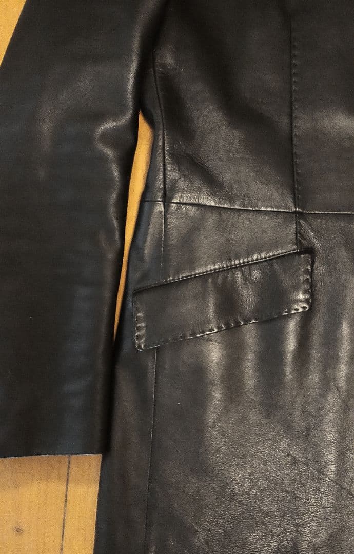 ダーバン I.D.D ラムレザーテーラードジャケット 黒 L 羊革ジャケット