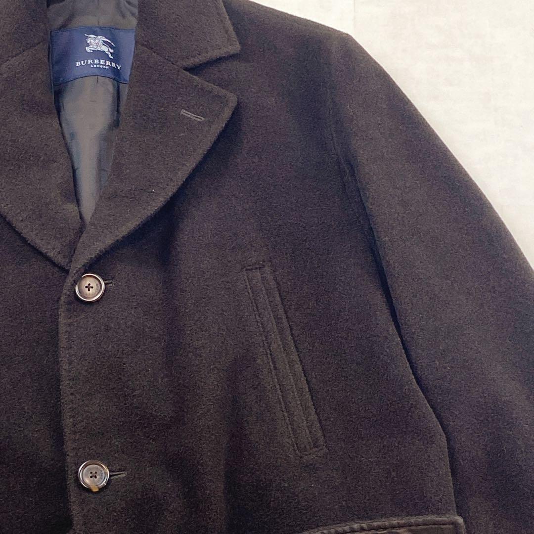バーバリーロンドン カシミヤ シャドーチェック チェスターコート