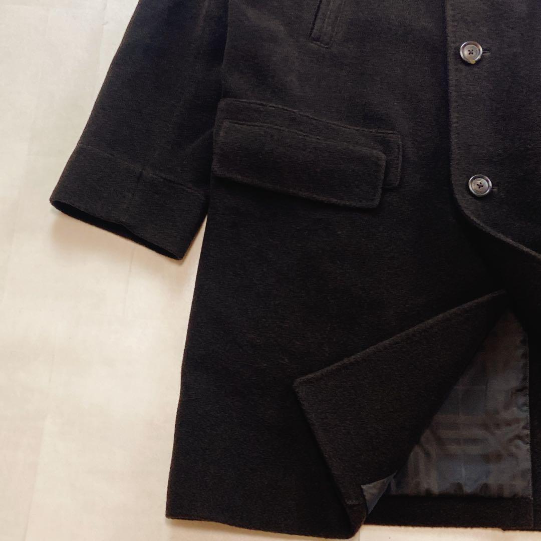 バーバリーロンドン カシミヤ シャドーチェック チェスターコート