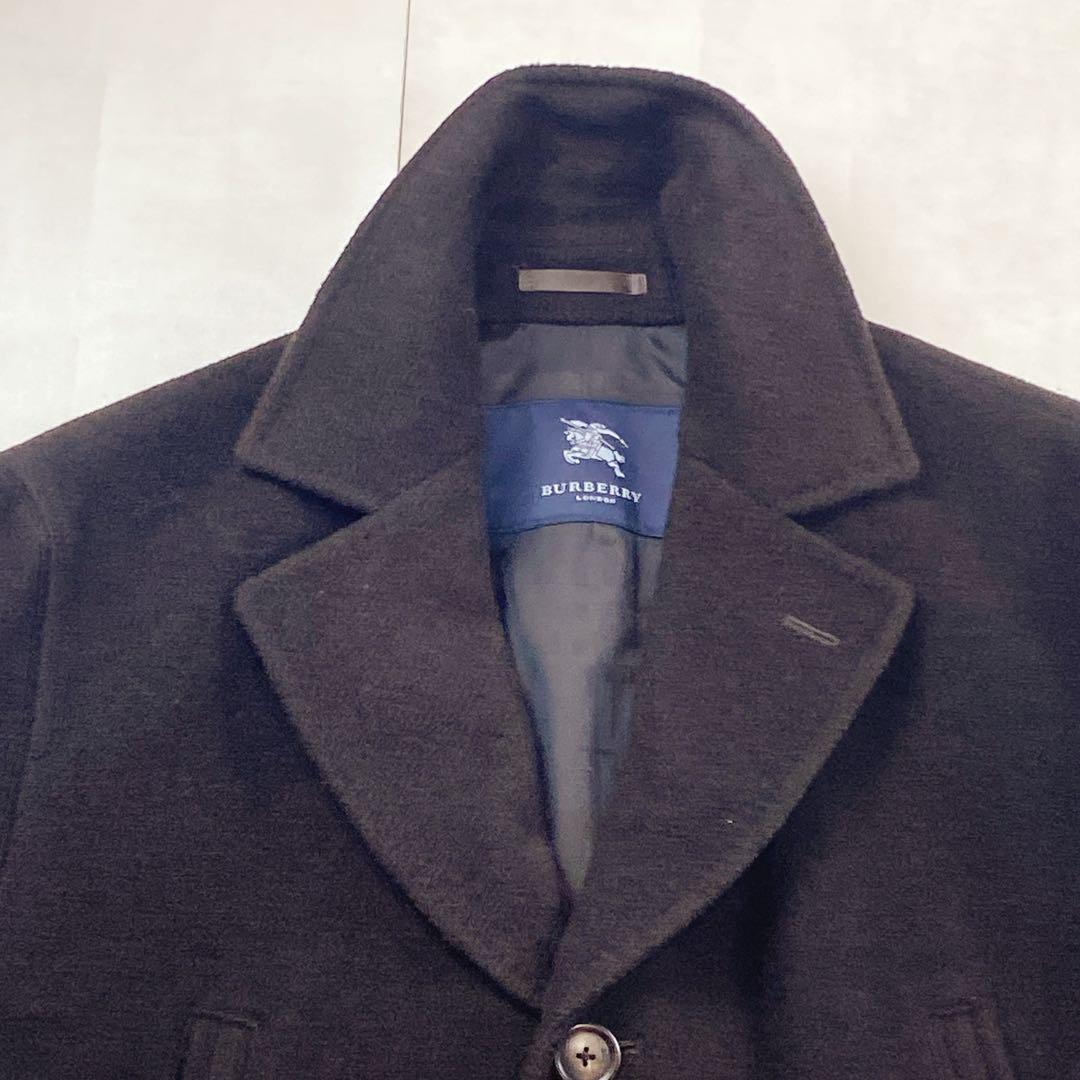 バーバリーロンドン カシミヤ シャドーチェック チェスターコート