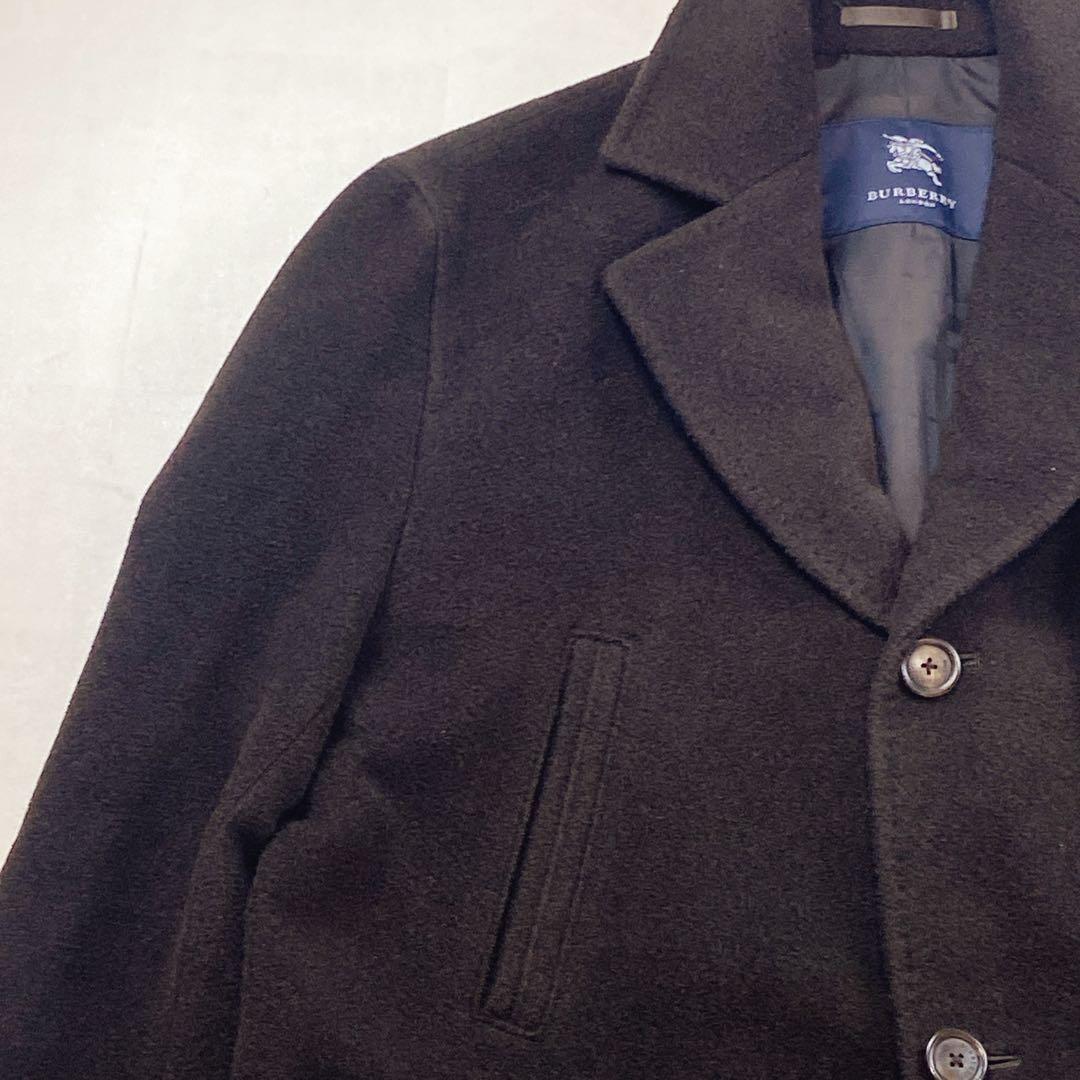 バーバリーロンドン カシミヤ シャドーチェック チェスターコート