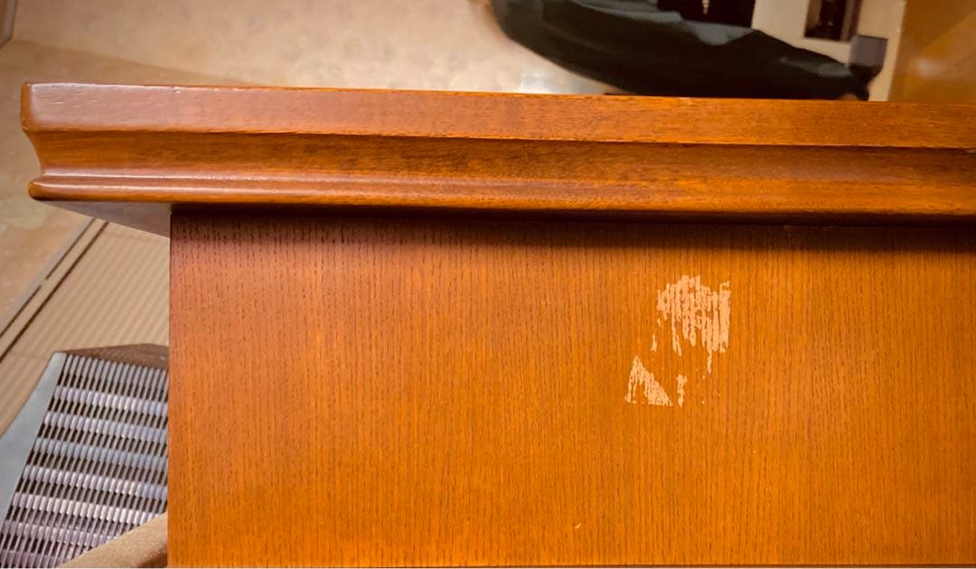 カリモク　両袖机　コロニアル