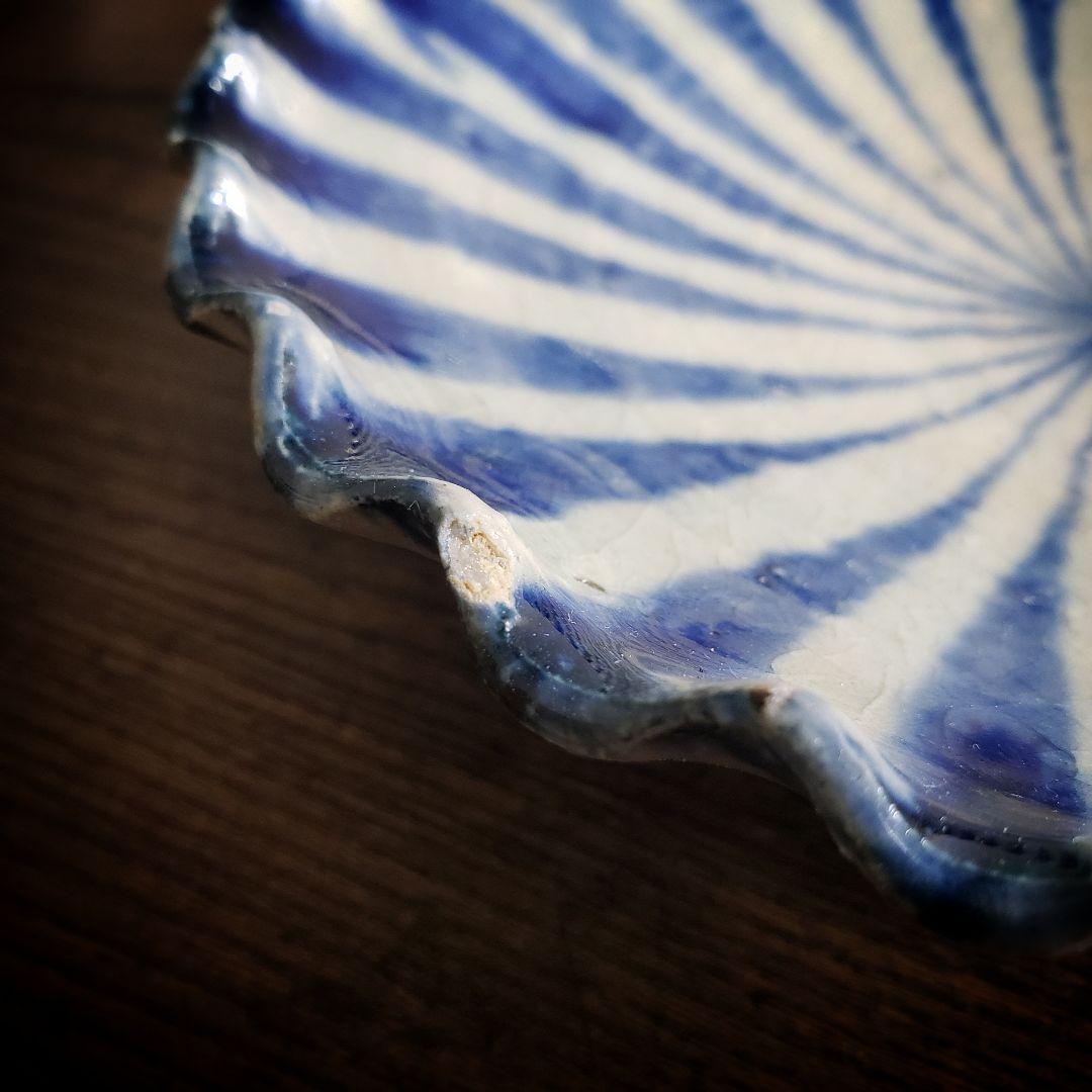 美濃焼　澤窯　可児一広　染十草　皿　4枚　訳あり　欠け　多数