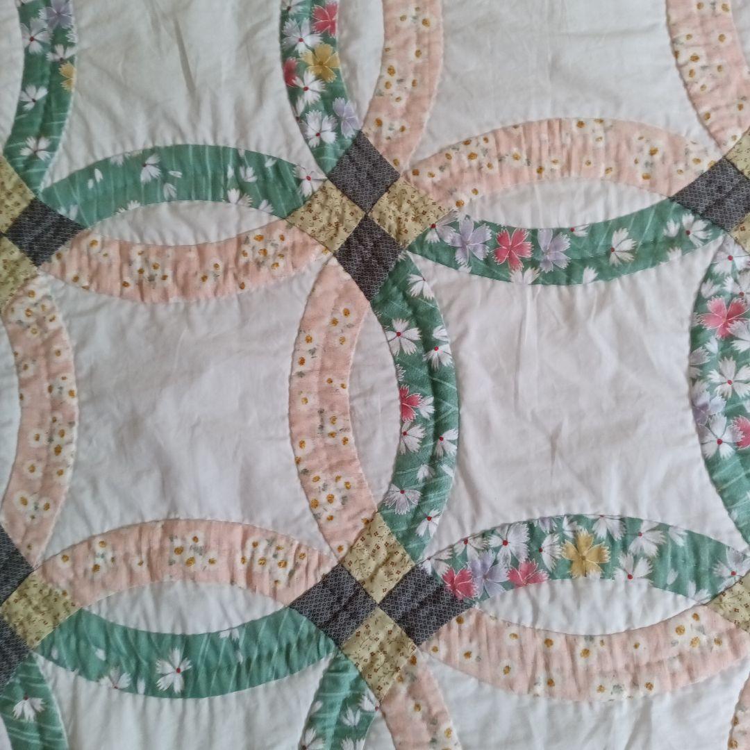 パッチワークキルト　ダブルウエディングリング