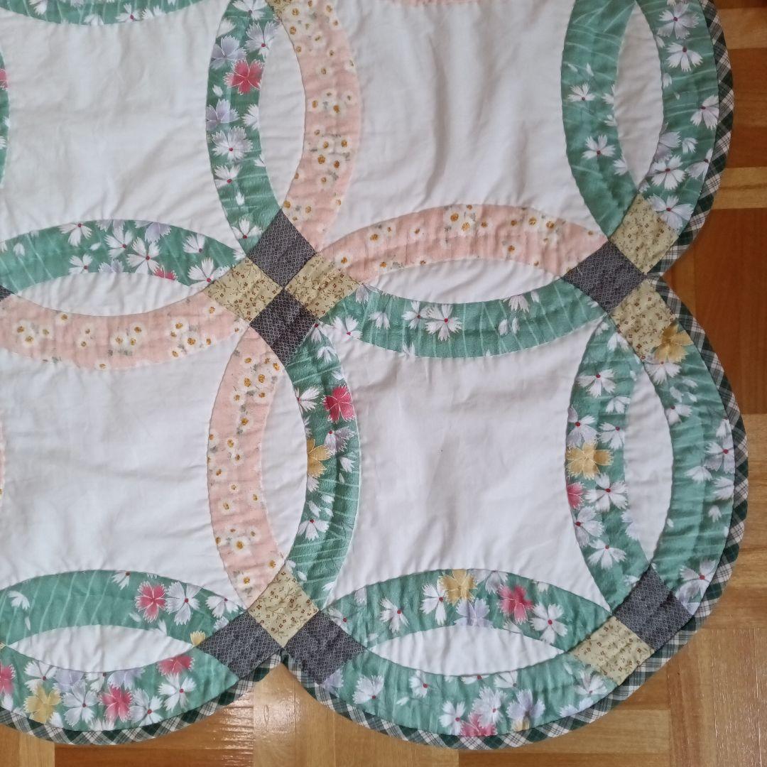 パッチワークキルト　ダブルウエディングリング