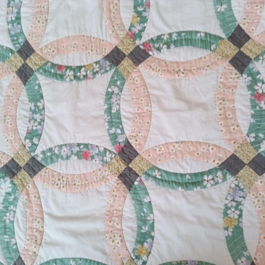 パッチワークキルト　ダブルウエディングリング