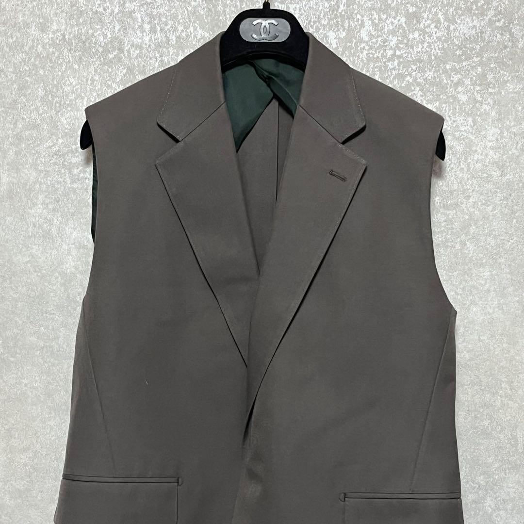 【美品】Drawer　ドゥロワー　FALL1　ウールコットンジレ