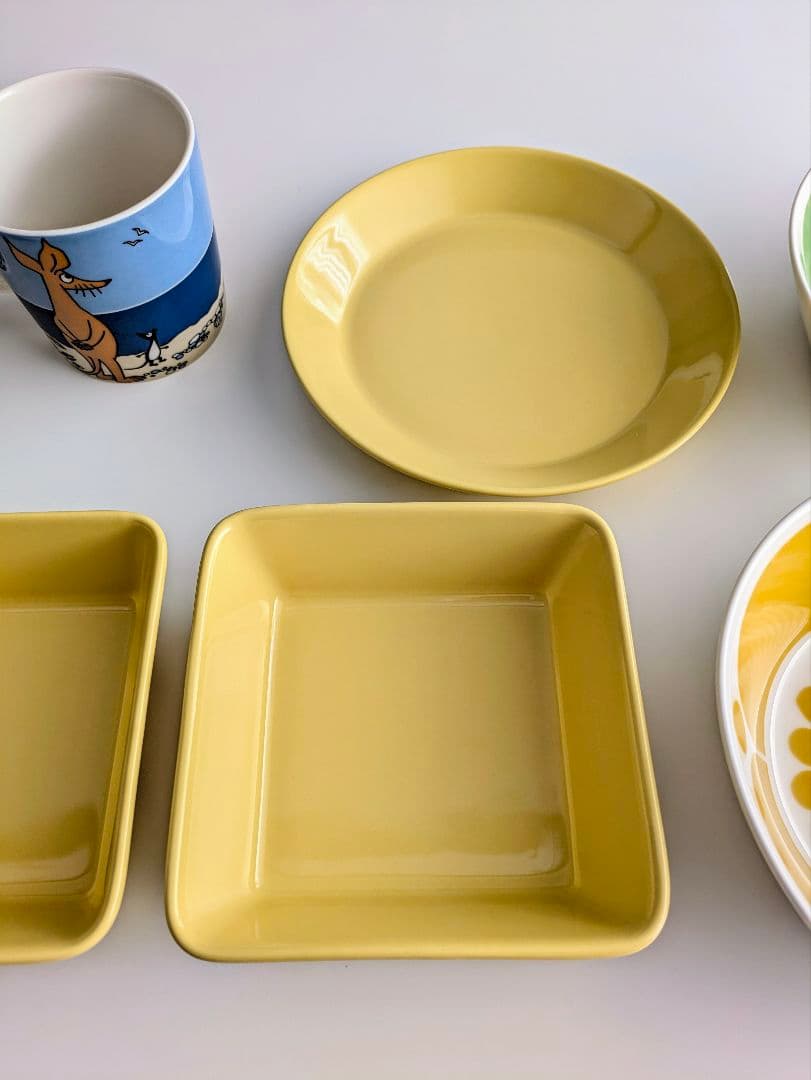 アラビア　イッタラ　ティーマ　スクエア　イエロー　スンヌンタイ　ボウル　マグ