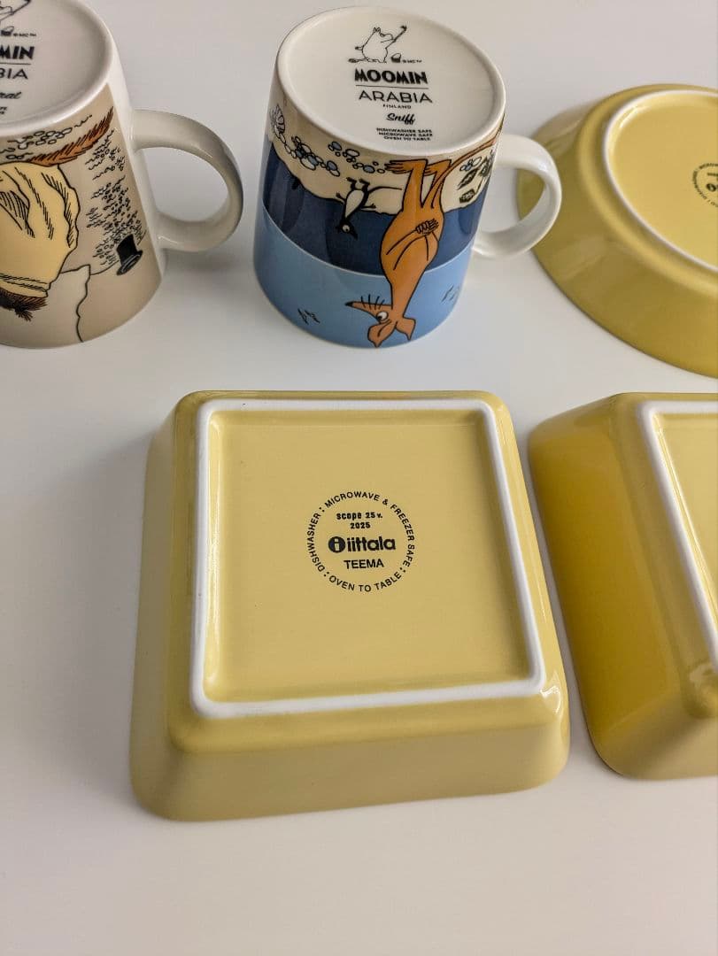 アラビア　イッタラ　ティーマ　スクエア　イエロー　スンヌンタイ　ボウル　マグ