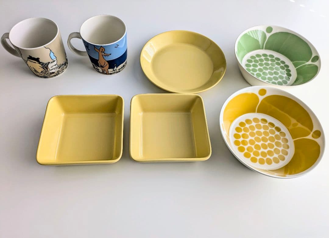 アラビア　イッタラ　ティーマ　スクエア　イエロー　スンヌンタイ　ボウル　マグ