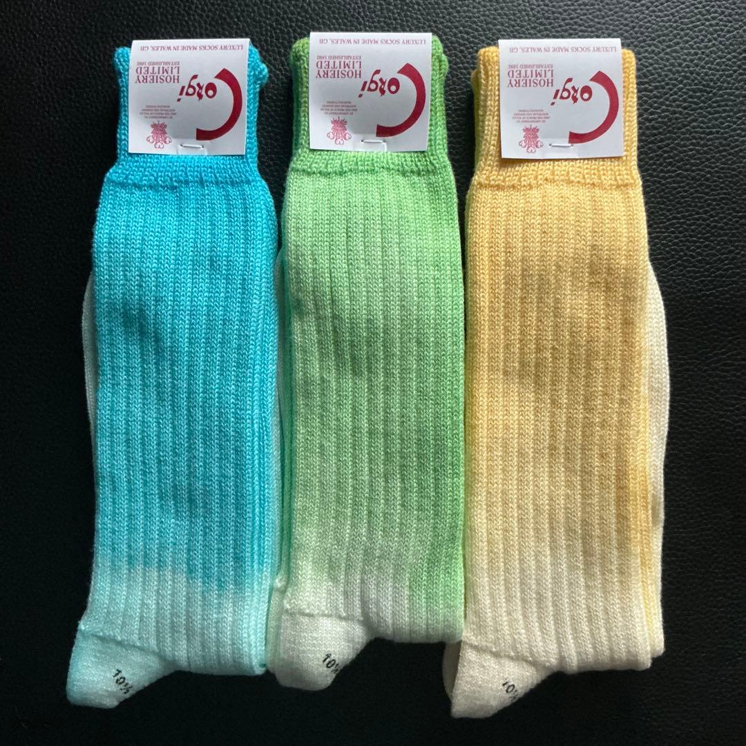 CORGI コーギー　英国製　メンズ・コットンソックス３足組　英国王室御用達