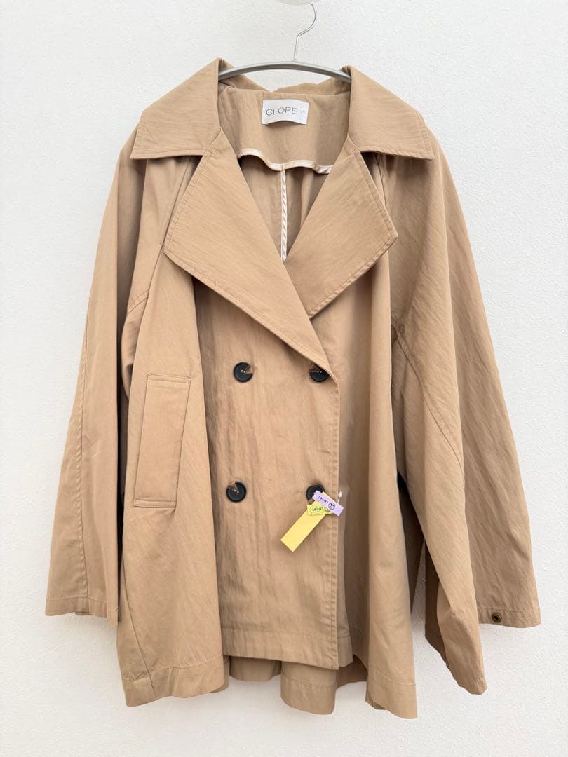 ゆう【美品・クリーニングタグ付】CLORE+クロレクロスオーバートレンチ