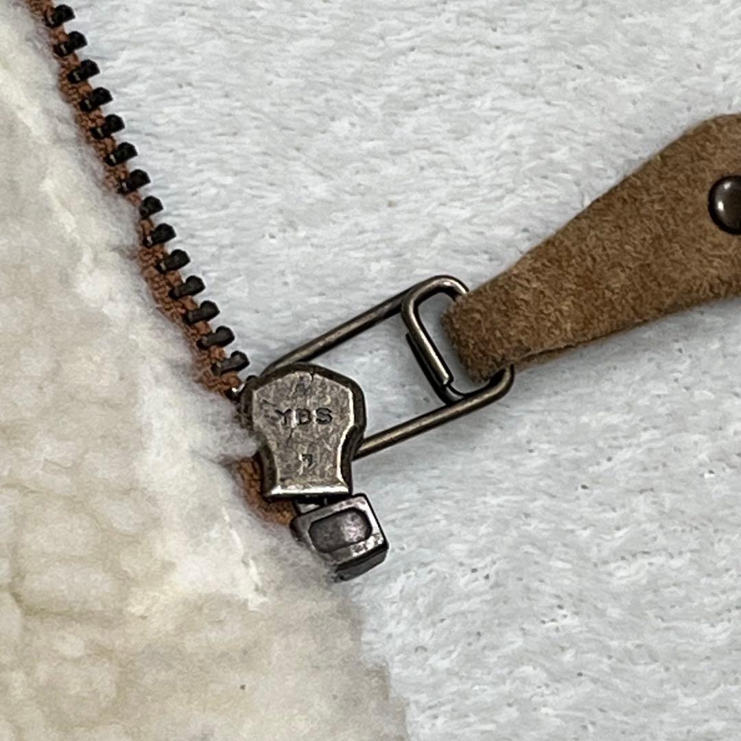 B-3 フライト ムートンジャケット レザー牛革 ボア チンストラップ キャメル