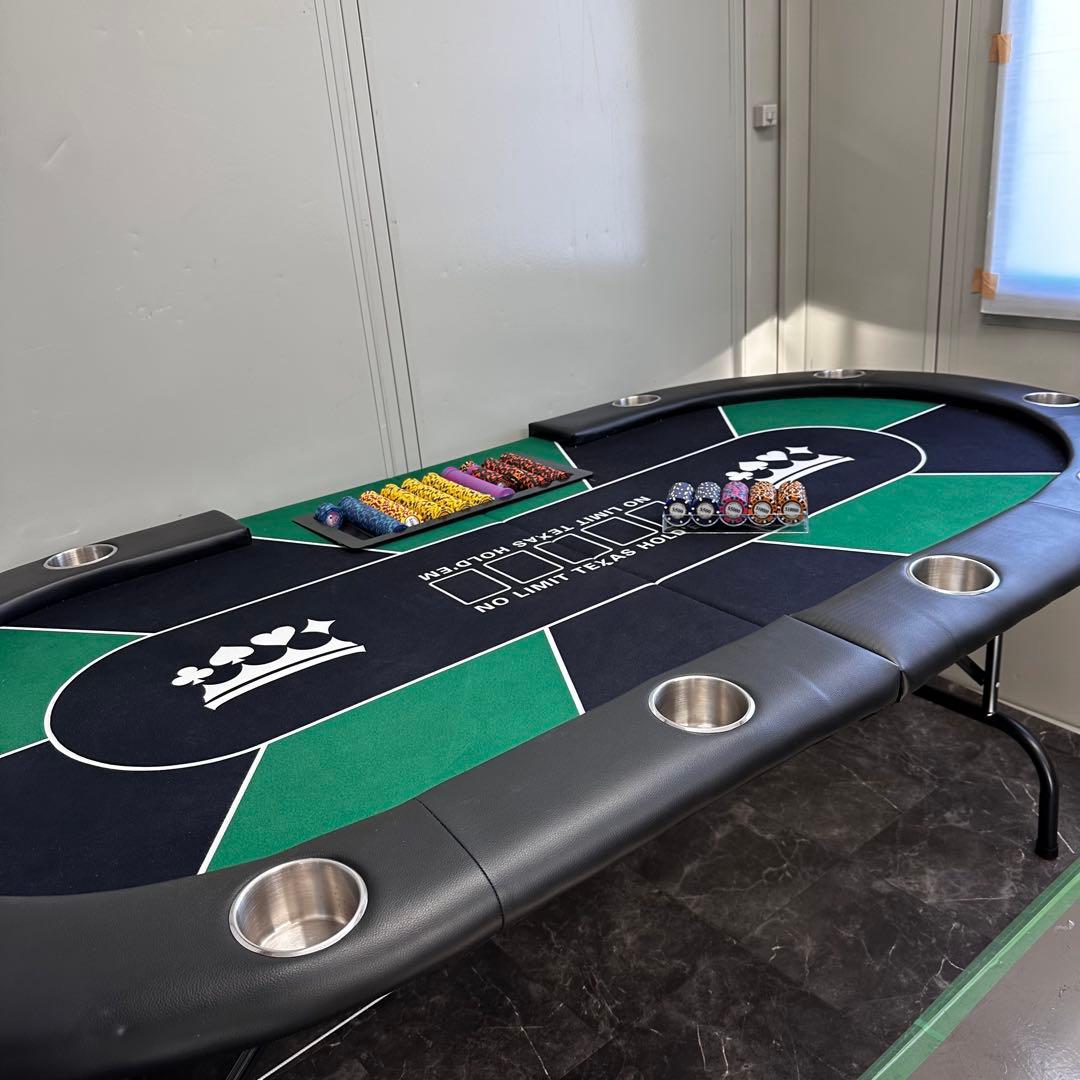 ◯送料込！設置対応◎ チップ付ノーリミットテキサスホールデム ポーカーテーブル