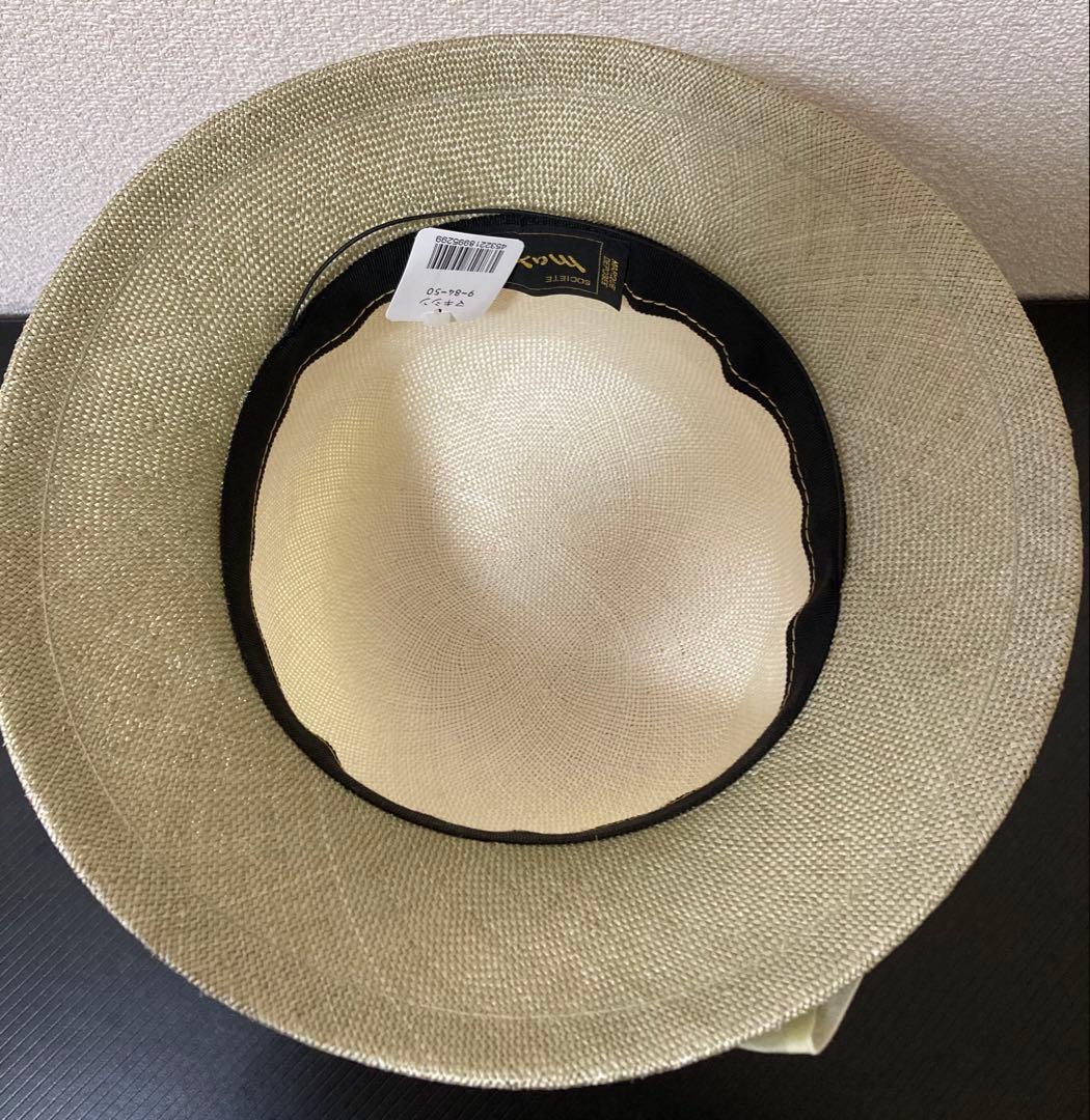 マキシン◆maxim オフホワイト　ストローハット リボン付き