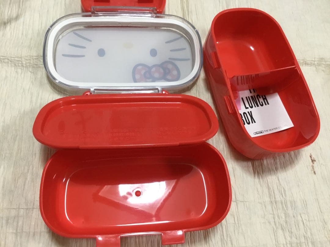 ハローキティお弁当箱バッグ、ハローキティお弁当箱、ハローキティスプーン&フォーク