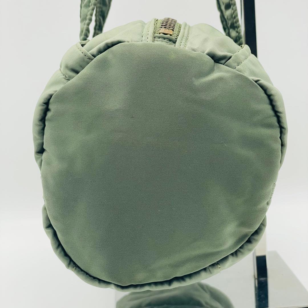 【良品】ポーター タンカー　ミニボストン　ドラムバッグ　カーキ　ナイロン