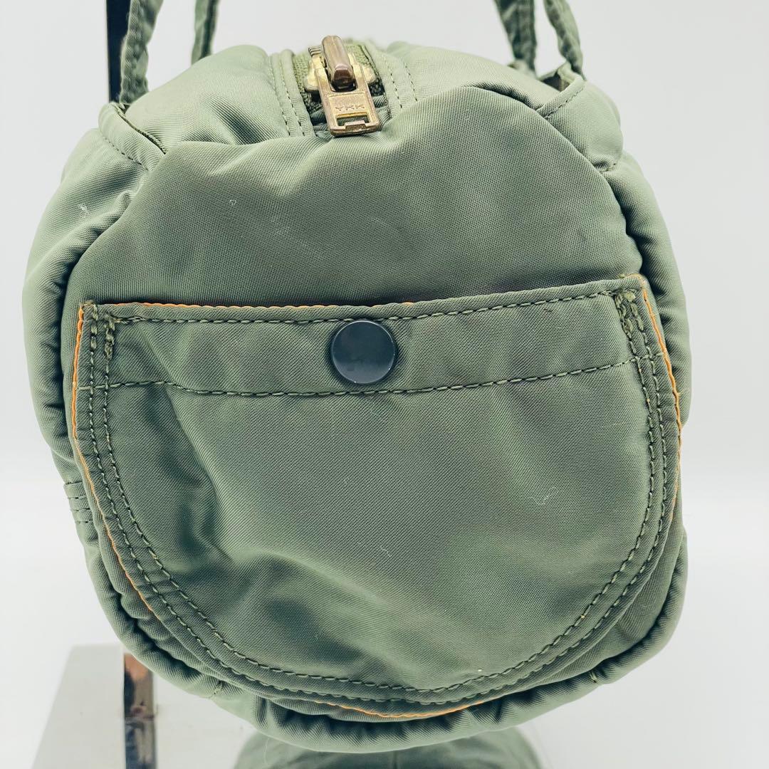 【良品】ポーター タンカー　ミニボストン　ドラムバッグ　カーキ　ナイロン