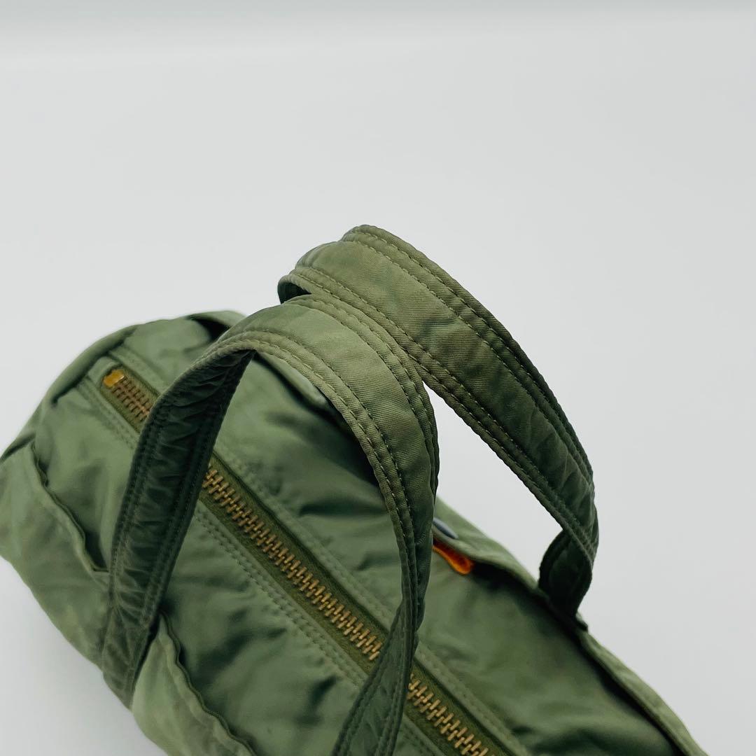 【良品】ポーター タンカー　ミニボストン　ドラムバッグ　カーキ　ナイロン