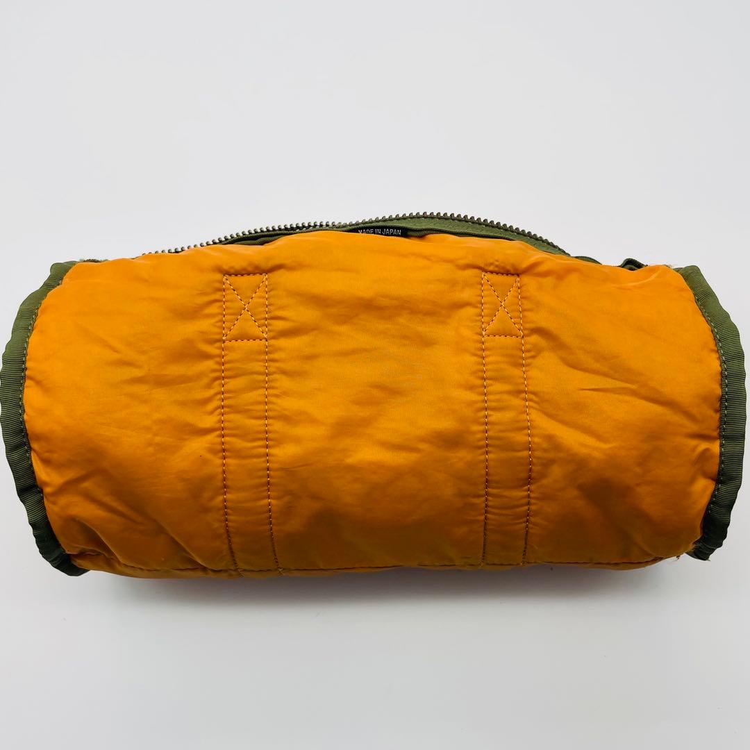 【良品】ポーター タンカー　ミニボストン　ドラムバッグ　カーキ　ナイロン