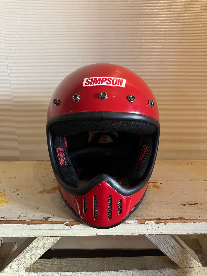 シンプソン M50ヘルメット レッド