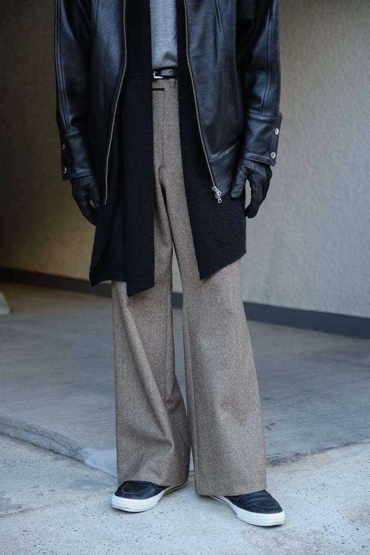 パンツ MAATEE&SONS FLARE-3 \"WOOL HERRINGBONE\"