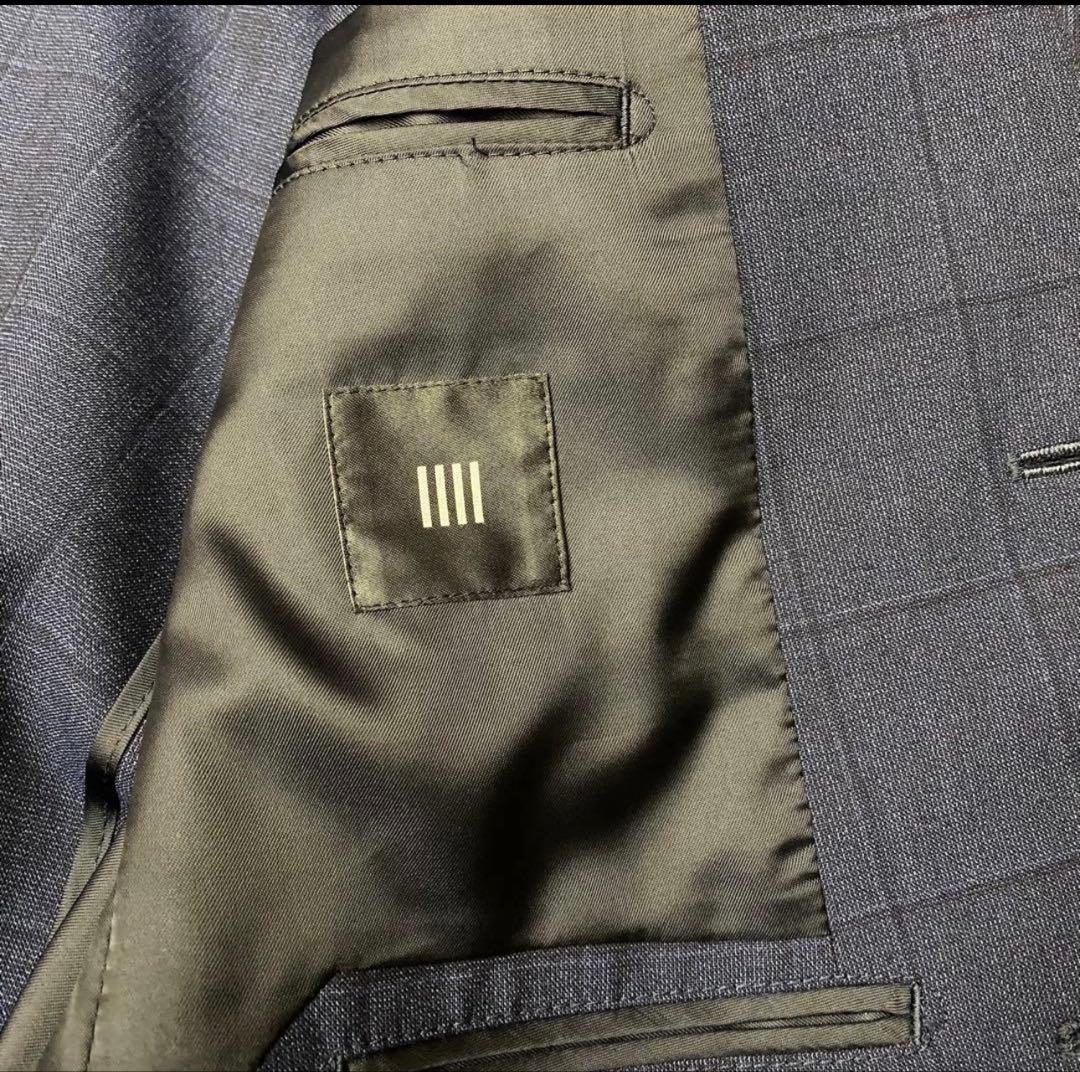 極美品　スーツセレクト　3ピース　ジャケット　パンツ　ジレ　上下　セットアップ