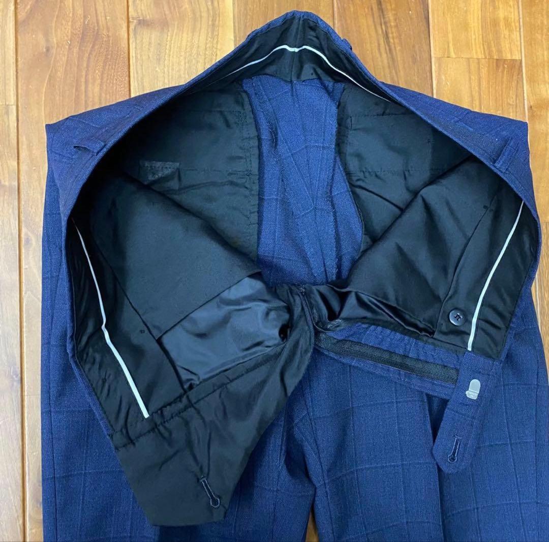 極美品　スーツセレクト　3ピース　ジャケット　パンツ　ジレ　上下　セットアップ