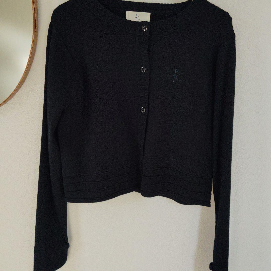 ネイビー レース ワンピース 長袖 カーディガン