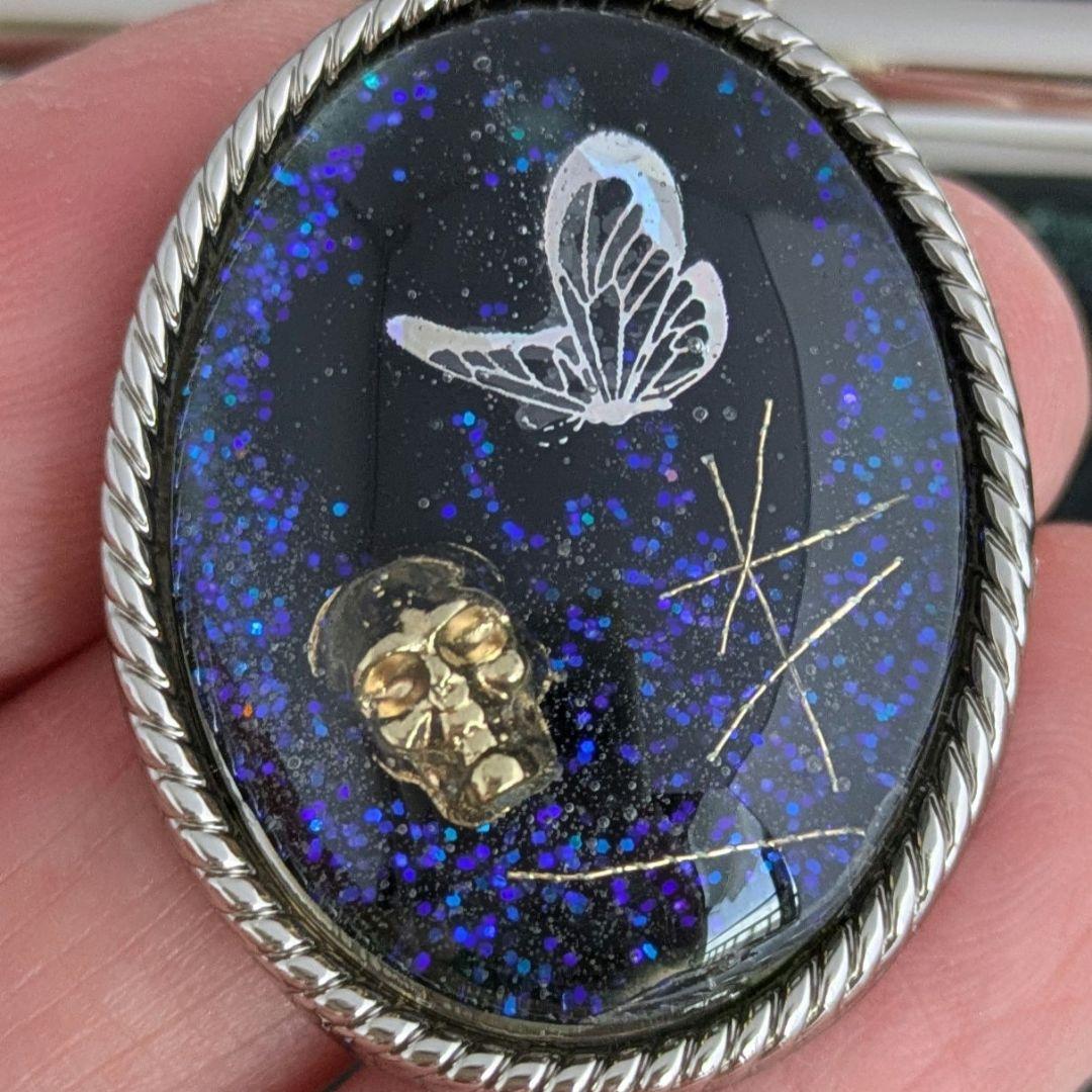 さくらんぼ様ご予約　　　　　　　京友禅　くし型ポーチがま　 グーススネークがま口