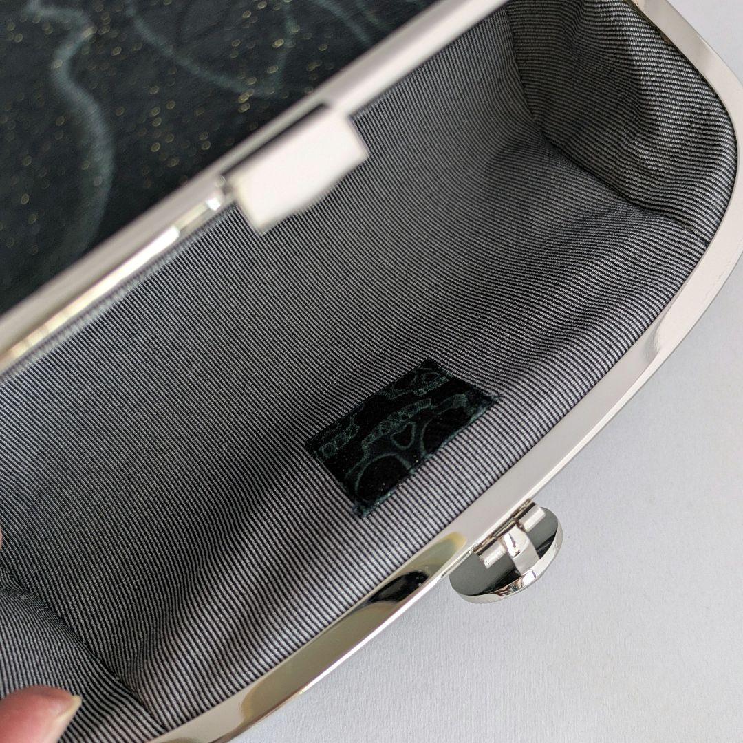 さくらんぼ様ご予約　　　　　　　京友禅　くし型ポーチがま　 グーススネークがま口