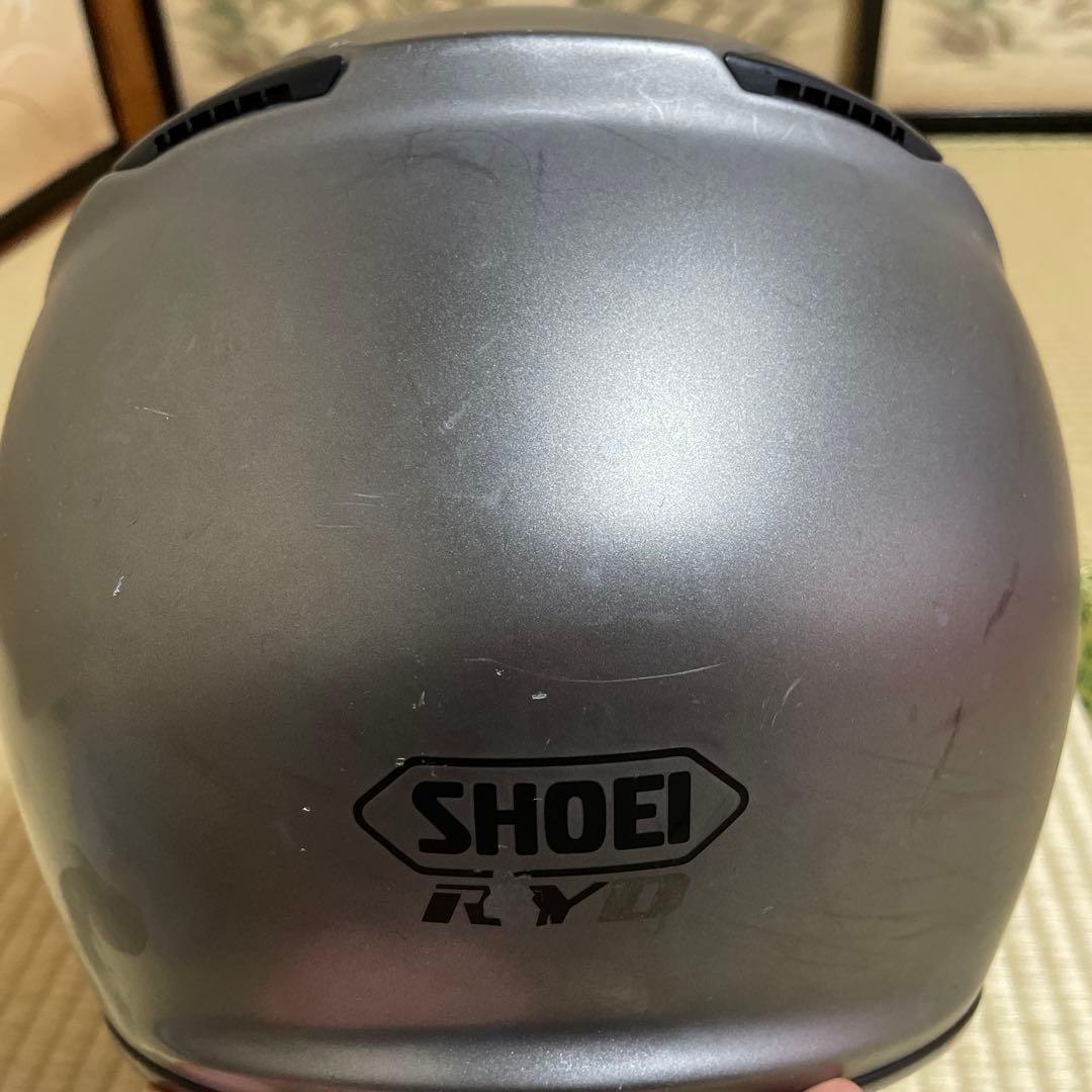 SHOEI フルフェイスヘルメット グレー　バイク グローブ付き