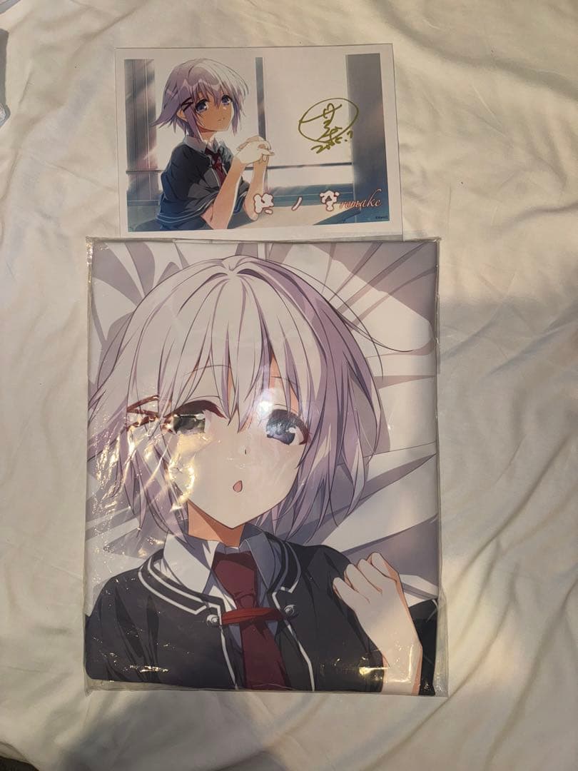 音無彩名 抱き枕カバー 基4%直筆サインイラストカード セット