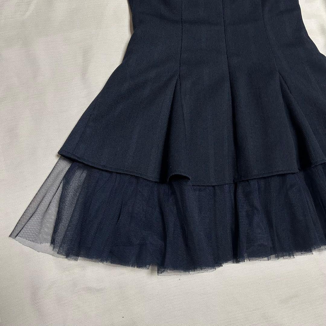 SサイズDEA. ディアバイローブドフルール ノースリーブベルトデザインチュール