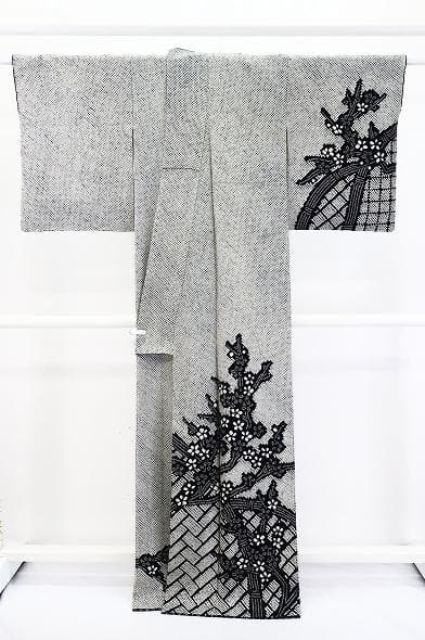 ★専用★未使用品 訪問着 藤娘きぬたや 総絞り 黒竹垣 身丈164cm 裄丈66