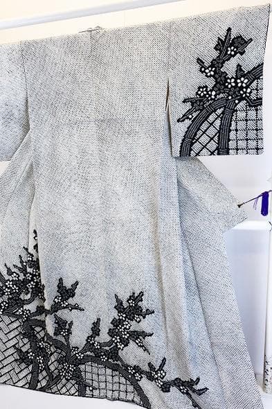 ★専用★未使用品 訪問着 藤娘きぬたや 総絞り 黒竹垣 身丈164cm 裄丈66