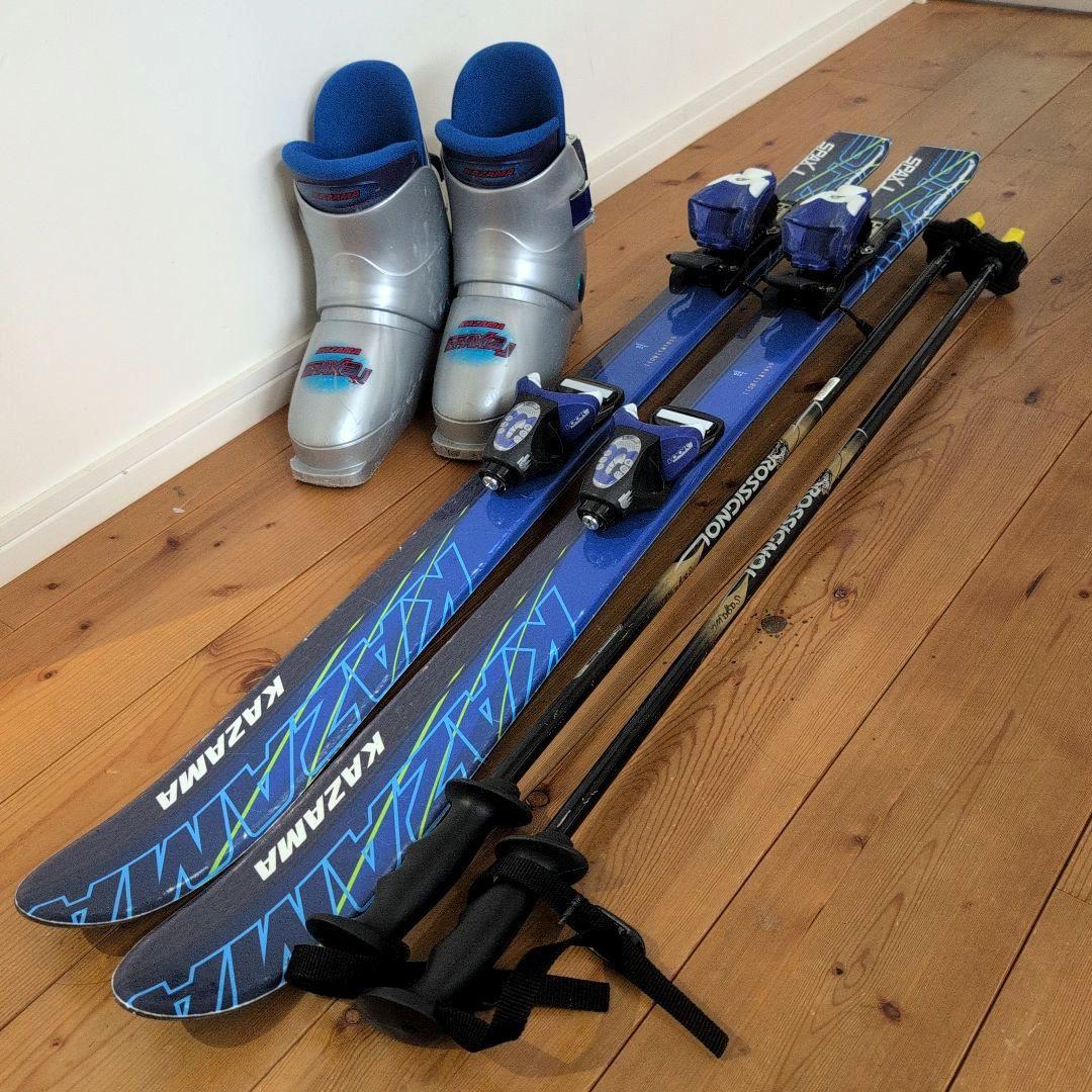 スキーセット110cm kazama板kazamaブーツロシニョールストック