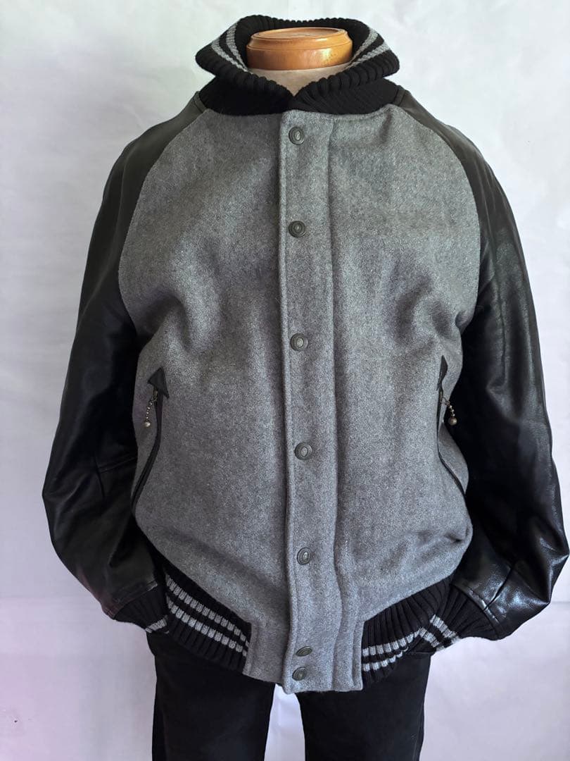 MR. OLIVE スタジャン Lサイズ 羊革　レザー　WZIP 中綿入