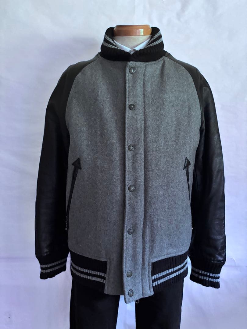 MR. OLIVE スタジャン Lサイズ 羊革　レザー　WZIP 中綿入