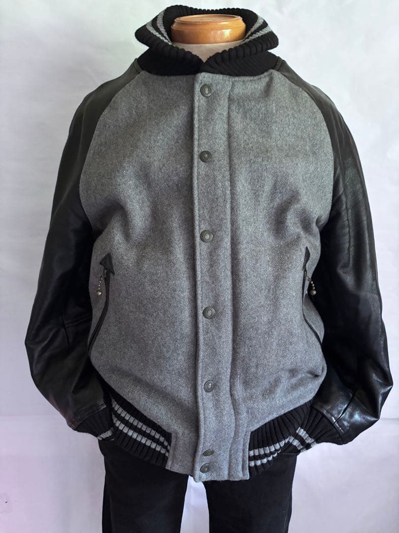 MR. OLIVE スタジャン Lサイズ 羊革　レザー　WZIP 中綿入