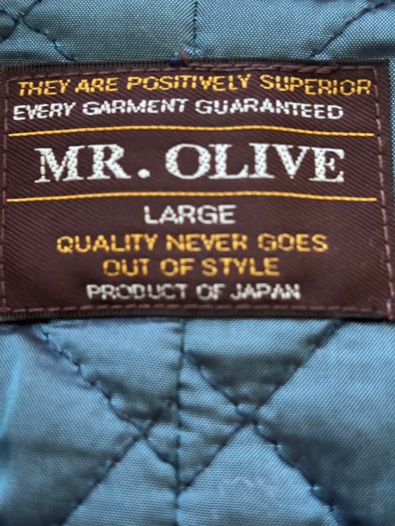 MR. OLIVE スタジャン Lサイズ 羊革　レザー　WZIP 中綿入